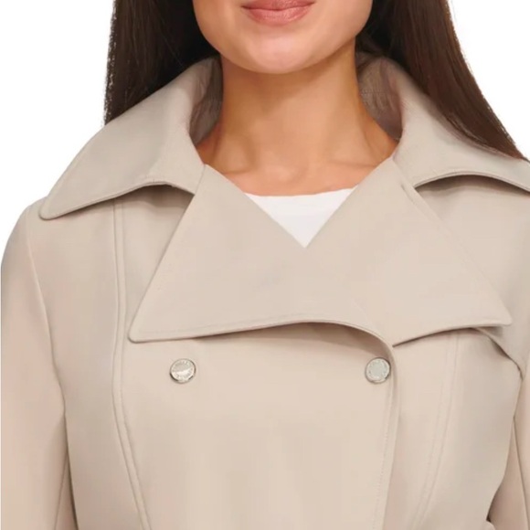 Calvin Klein Ladies' GREEN Medium Trench Coat New with tags - Picture 6 of 8